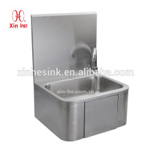Commercial stainless steel Wall mounted modern design knee operate hand wash basin sanitary for public used